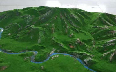 现代舟曲舟曲沙盘模型的优势